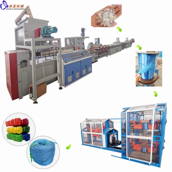 China Professional Plastic Pet PP PE Nylon Filament Twisting Twine Rope Making Machine with Low Cost Best Performance Extruder